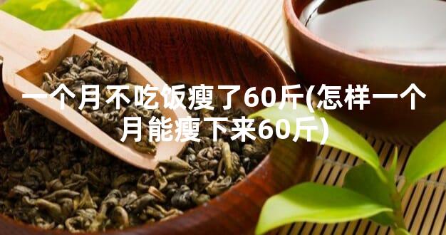 一个月不吃饭瘦了60斤(怎样一个月能瘦下来60斤)